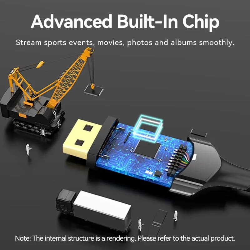 Câble Vention USB-C vers DisplayPort 8K 60Hz Bidirectionnel - Image 4