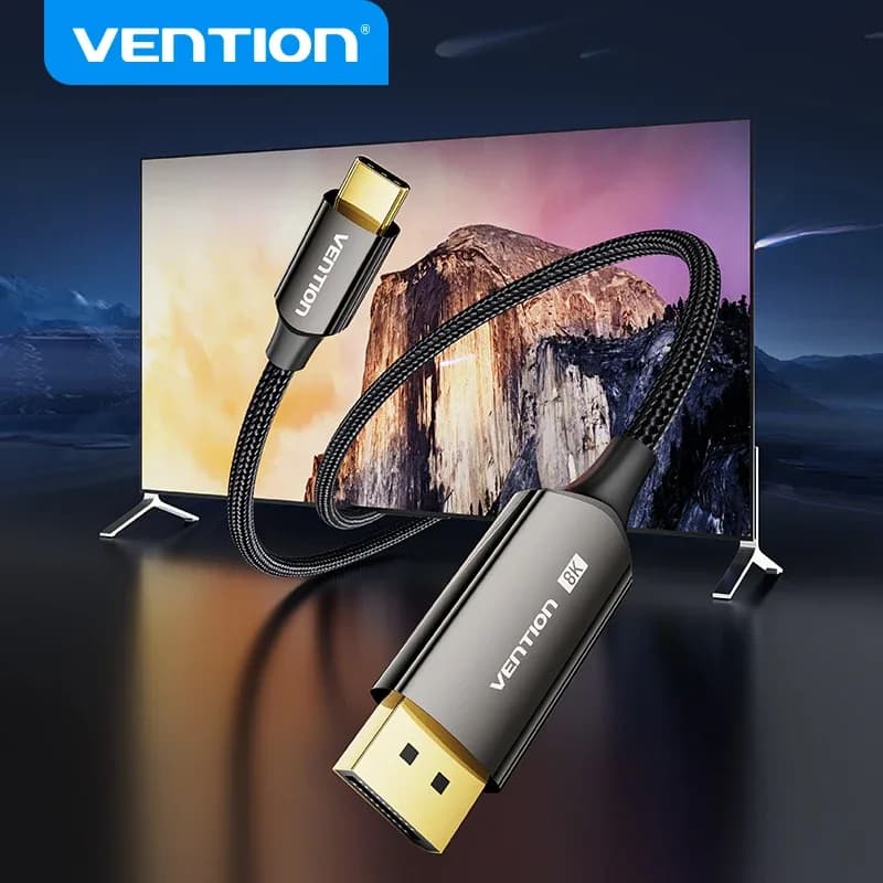 Câble Vention USB-C vers DisplayPort 8K 60Hz Bidirectionnel - Image 1