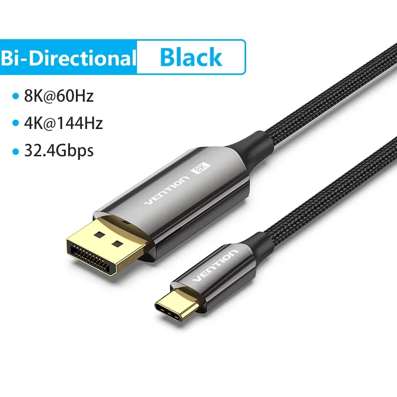 Câble Vention USB-C vers DisplayPort 8K 60Hz Bidirectionnel slide 7