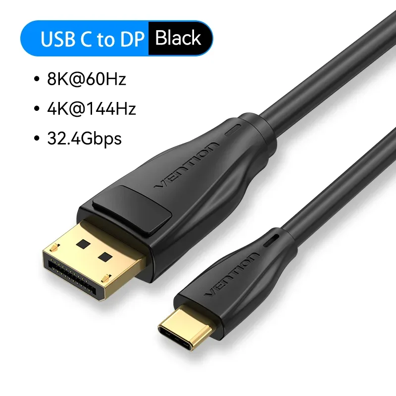 Câble Vention USB-C vers DisplayPort 8K 60Hz Bidirectionnel slide 8