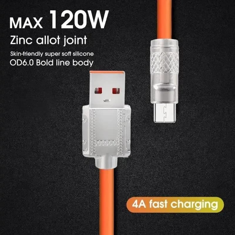 Câble de charge USB-C en silicone liquide - 120W 6A slide 5