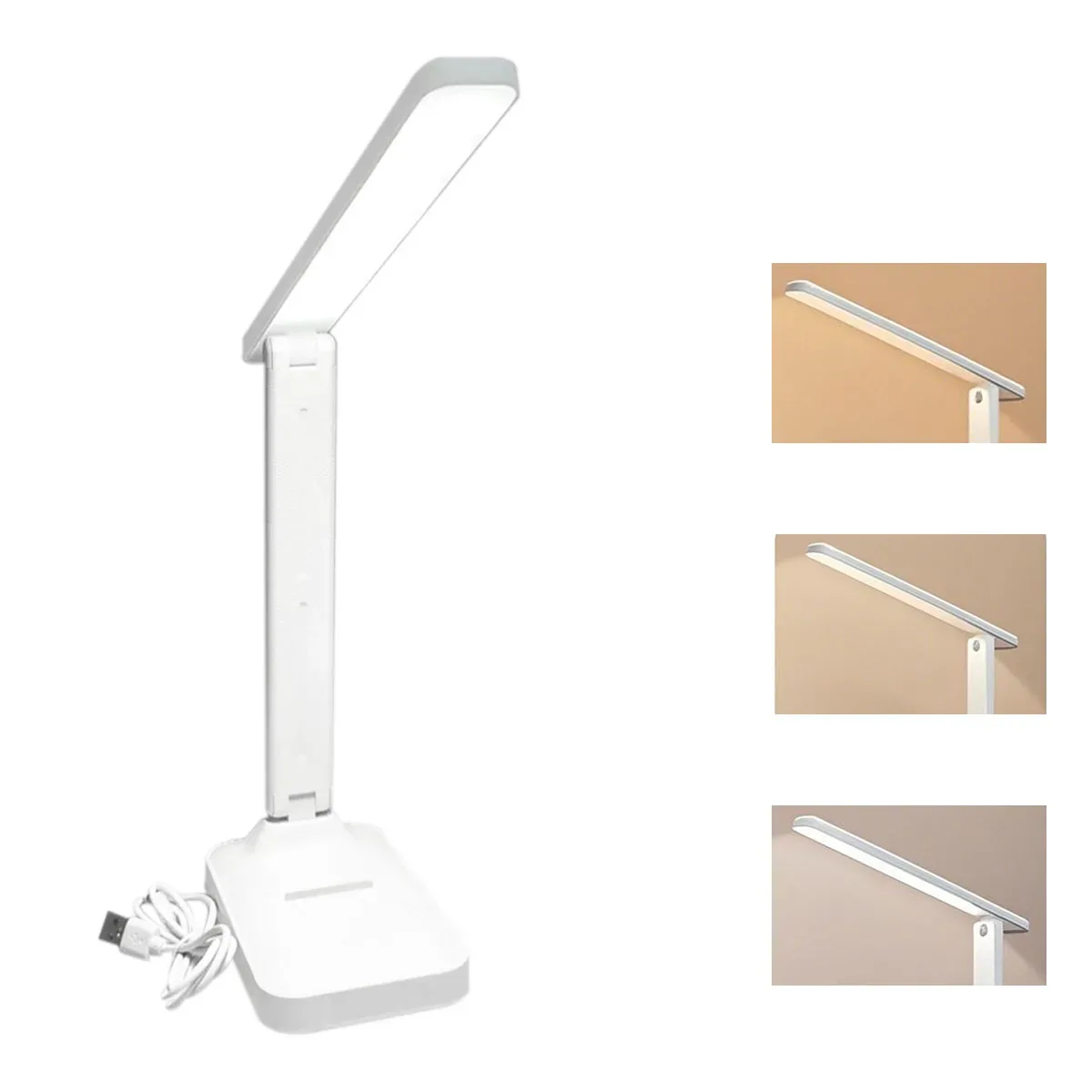 Lampe de bureau LED tactile pliable avec protection oculaire et intensité réglable - Image 1