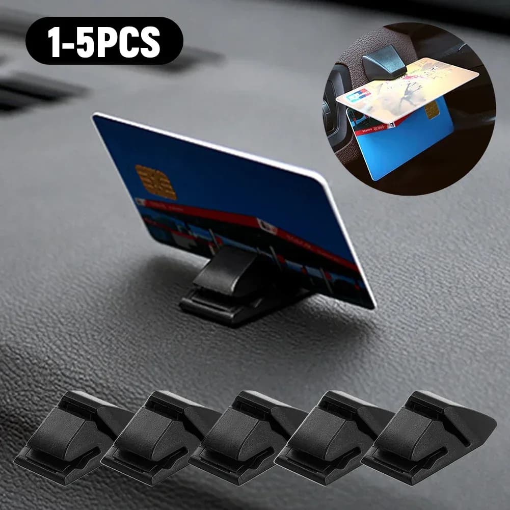 Porte-carte et clip de rangement multifonction pour voiture