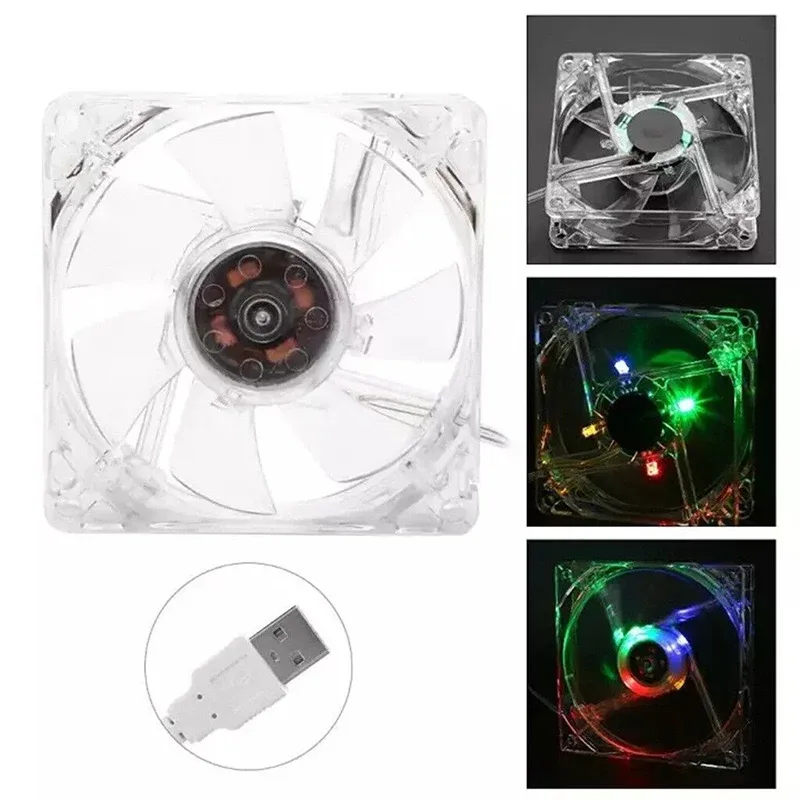 Ventilateur de refroidissement USB 5V silencieux avec éclairage RGB pour cages d'animaux et aquariums