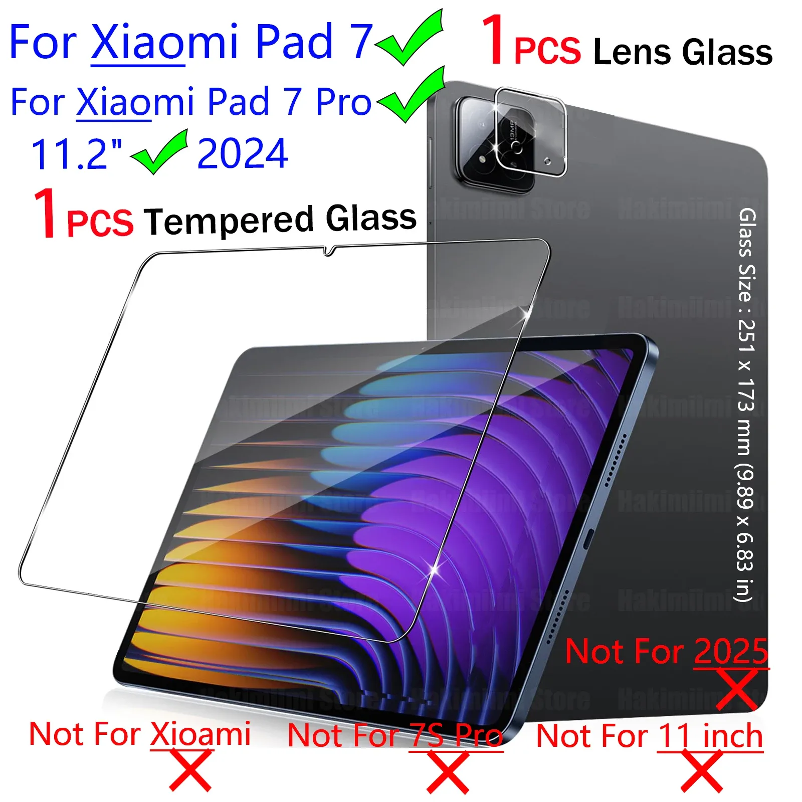 Protection écran en verre trempé et caméra pour Xiaomi Pad 7 / 7 Pro (11,2 pouces) 2024 slide 7