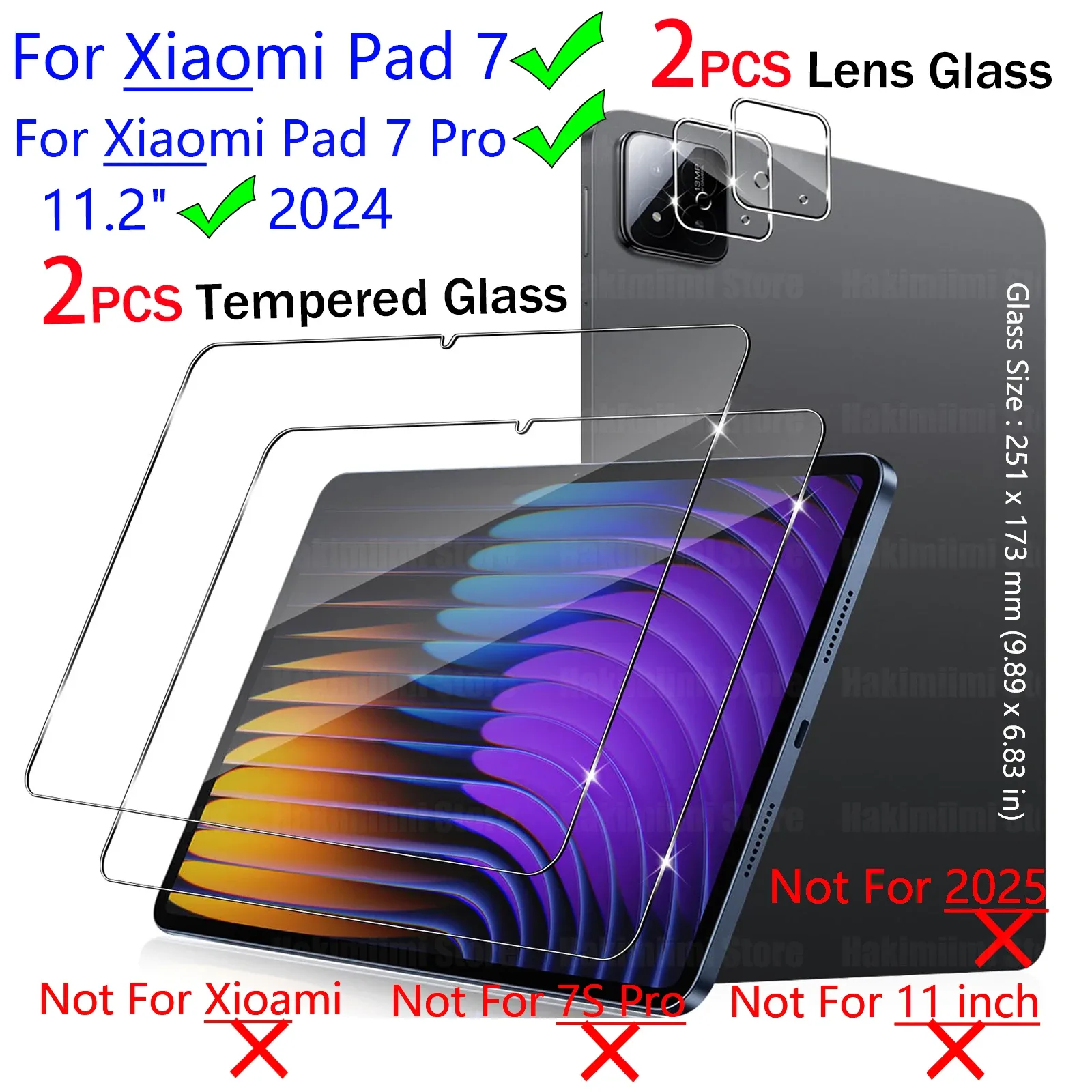 Protection écran en verre trempé et caméra pour Xiaomi Pad 7 / 7 Pro (11,2 pouces) 2024 slide 8