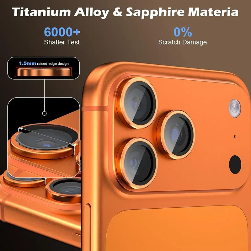 Protection d'objectif en alliage d'aluminium pour iPhone 17, 17 Air, 17 Pro Max et 17 Plus - Image 6