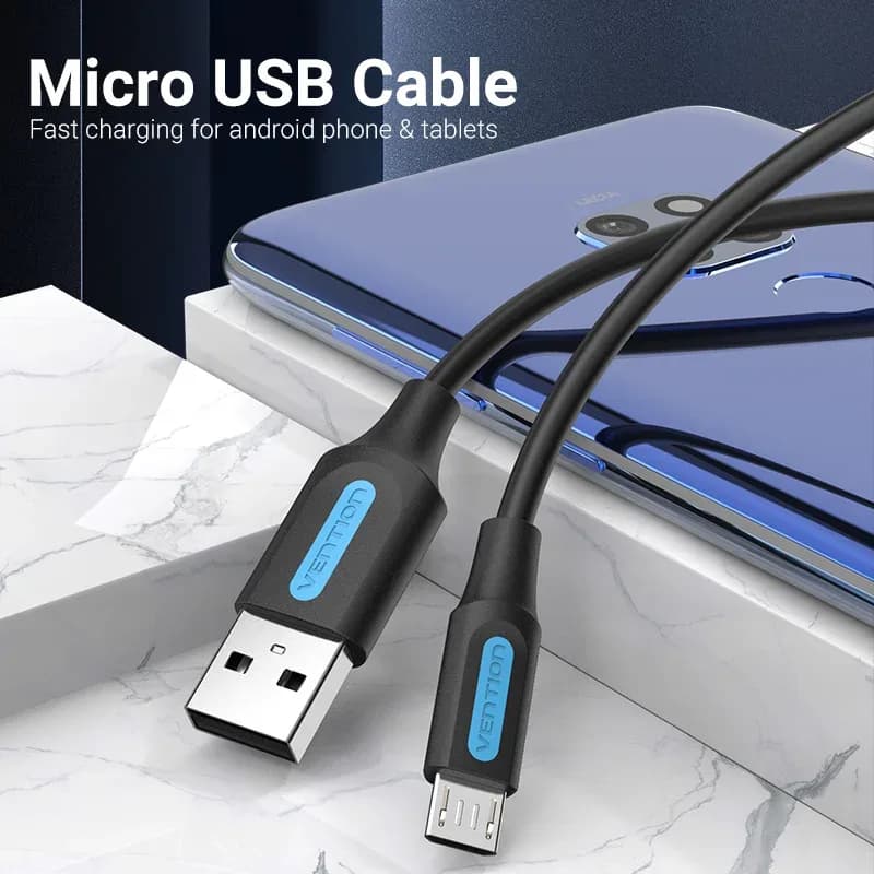 Vention - Câble Micro USB / USB-C 3A en nylon tressé - Charge rapide et transfert de données slide 4