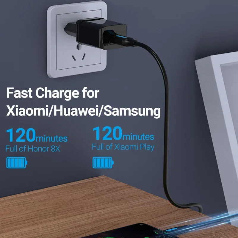 Vention - Câble Micro USB / USB-C 3A en nylon tressé - Charge rapide et transfert de données slide 3
