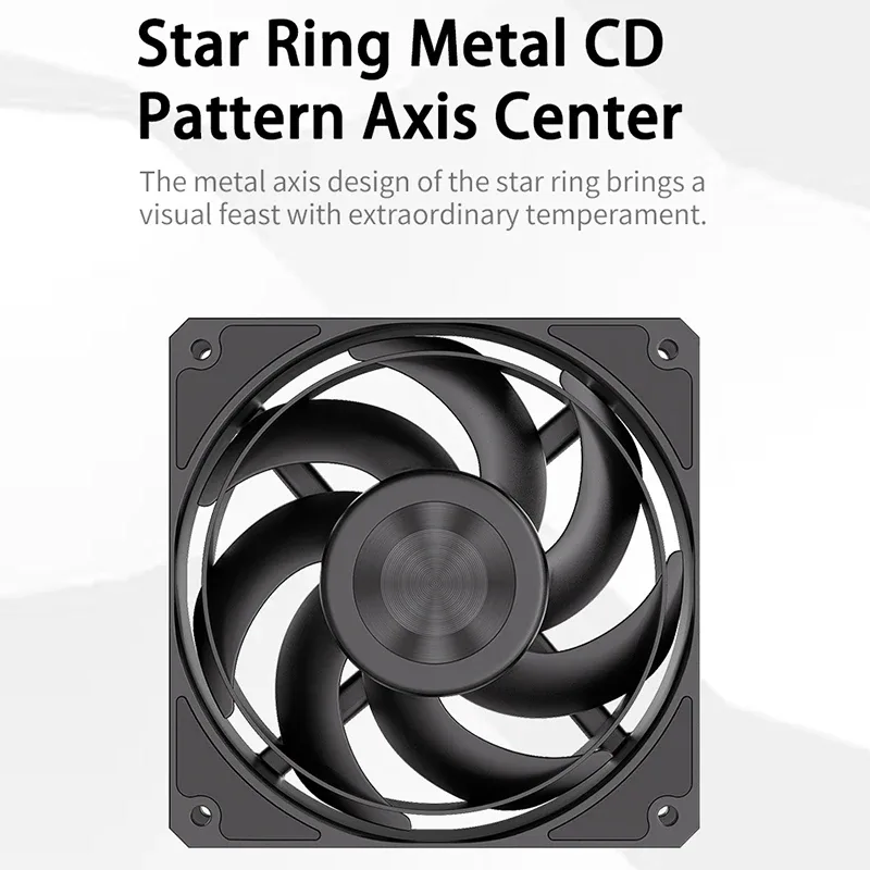 Ventilateur de boîtier PC TEUCER B12 120mm - 3000 tr/min, PWM 4 broches, Haute performance - Image 2