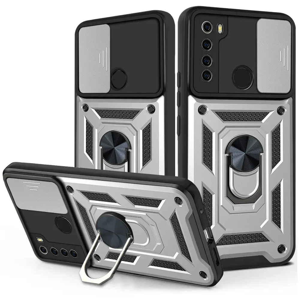 Coque Antichoc pour Xiaomi Redmi Note 8 (2021) avec Protection Caméra et Anneau Support Magnétique - Image 4