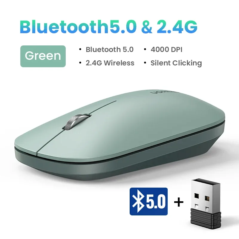 UGREEN Souris Sans Fil Bluetooth et 2,4 GHz, Silencieuse, 4000 DPI slide 7