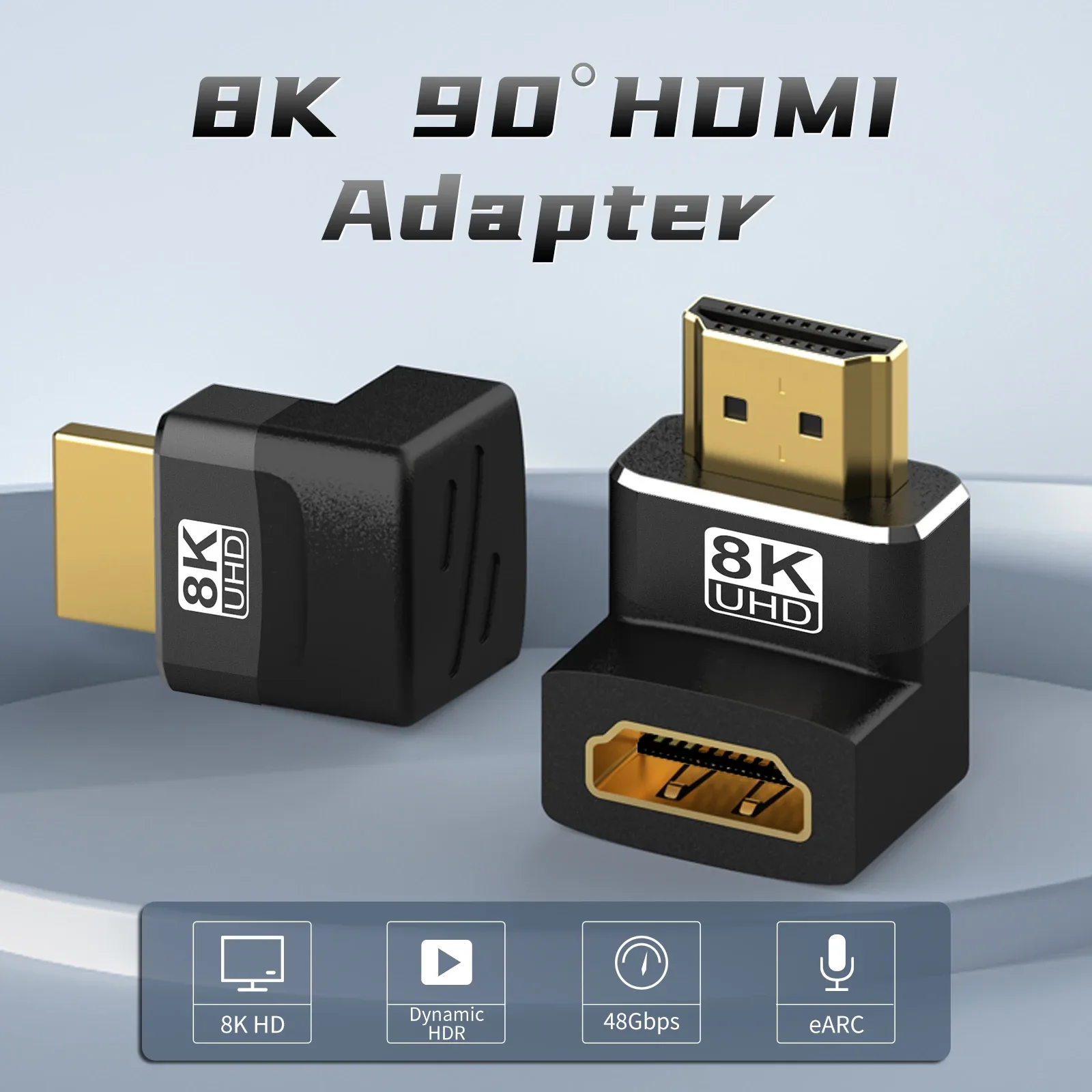 Adaptateur HDMI coudé (90° et 270°) mâle vers femelle - Image 2