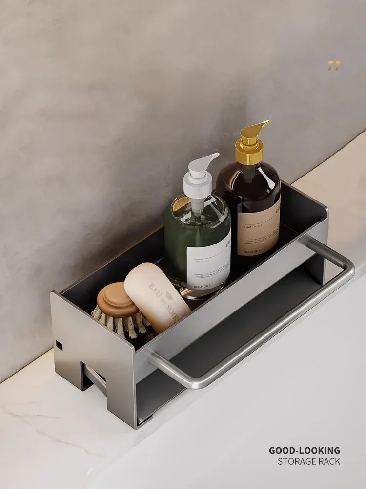 Organisateur d'évier de cuisine avec porte-éponge et égouttoir à vaisselle slide 3