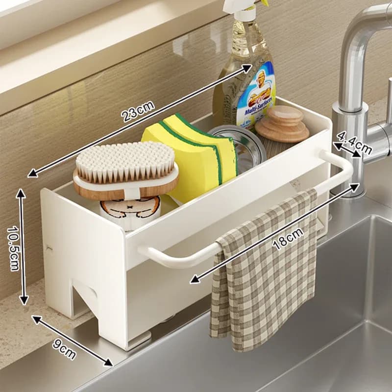 Organisateur d'évier de cuisine avec porte-éponge et égouttoir à vaisselle slide 8