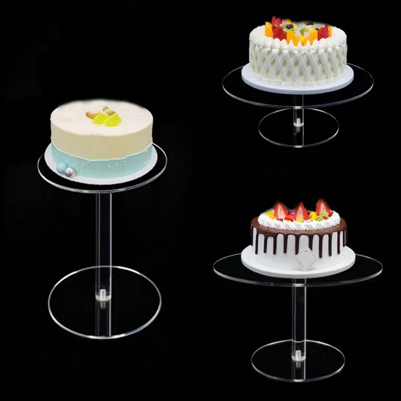 Présentoir à gâteaux rond en acrylique transparent slide 3