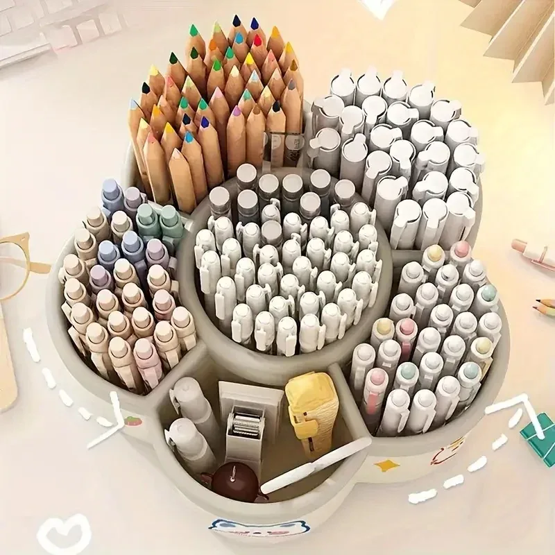 Porte-stylo rotatif à 360° et organisateur de bureau multifonction slide 2