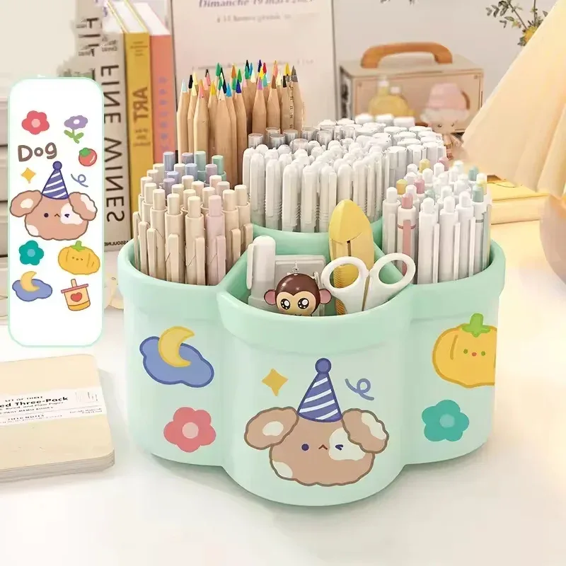 Porte-stylo rotatif à 360° et organisateur de bureau multifonction slide 4
