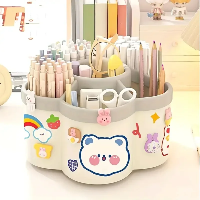 Porte-stylo rotatif à 360° et organisateur de bureau multifonction