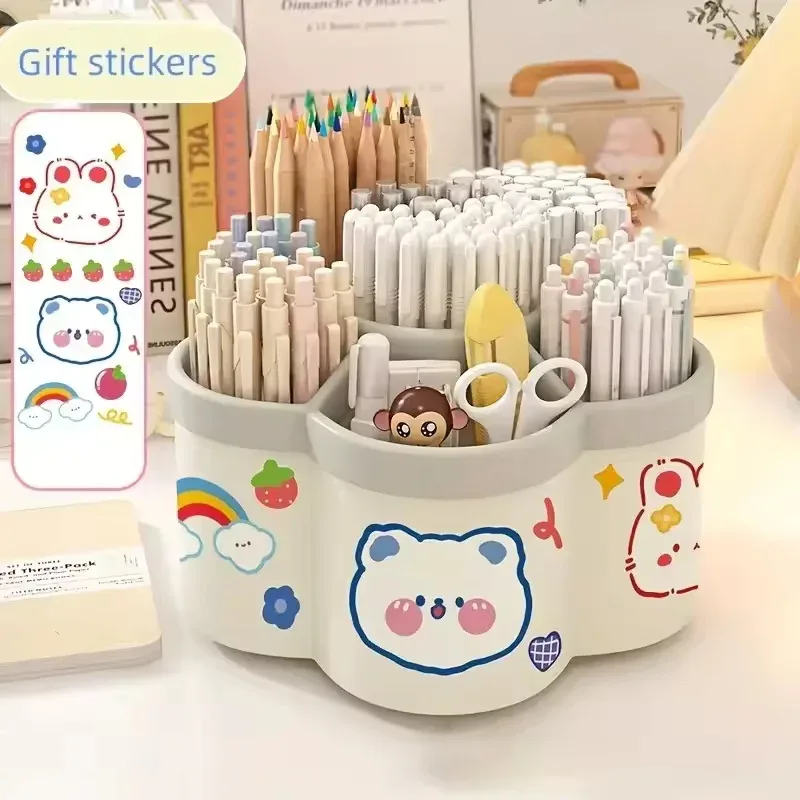 Porte-stylo rotatif à 360° et organisateur de bureau multifonction slide 9