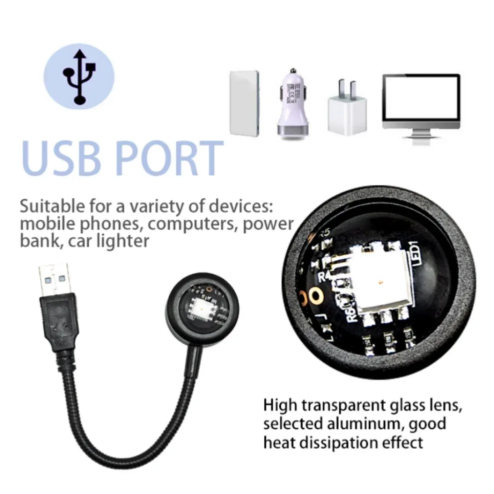 Lampe Projecteur LED Coucher de Soleil et Arc-en-ciel USB slide 2