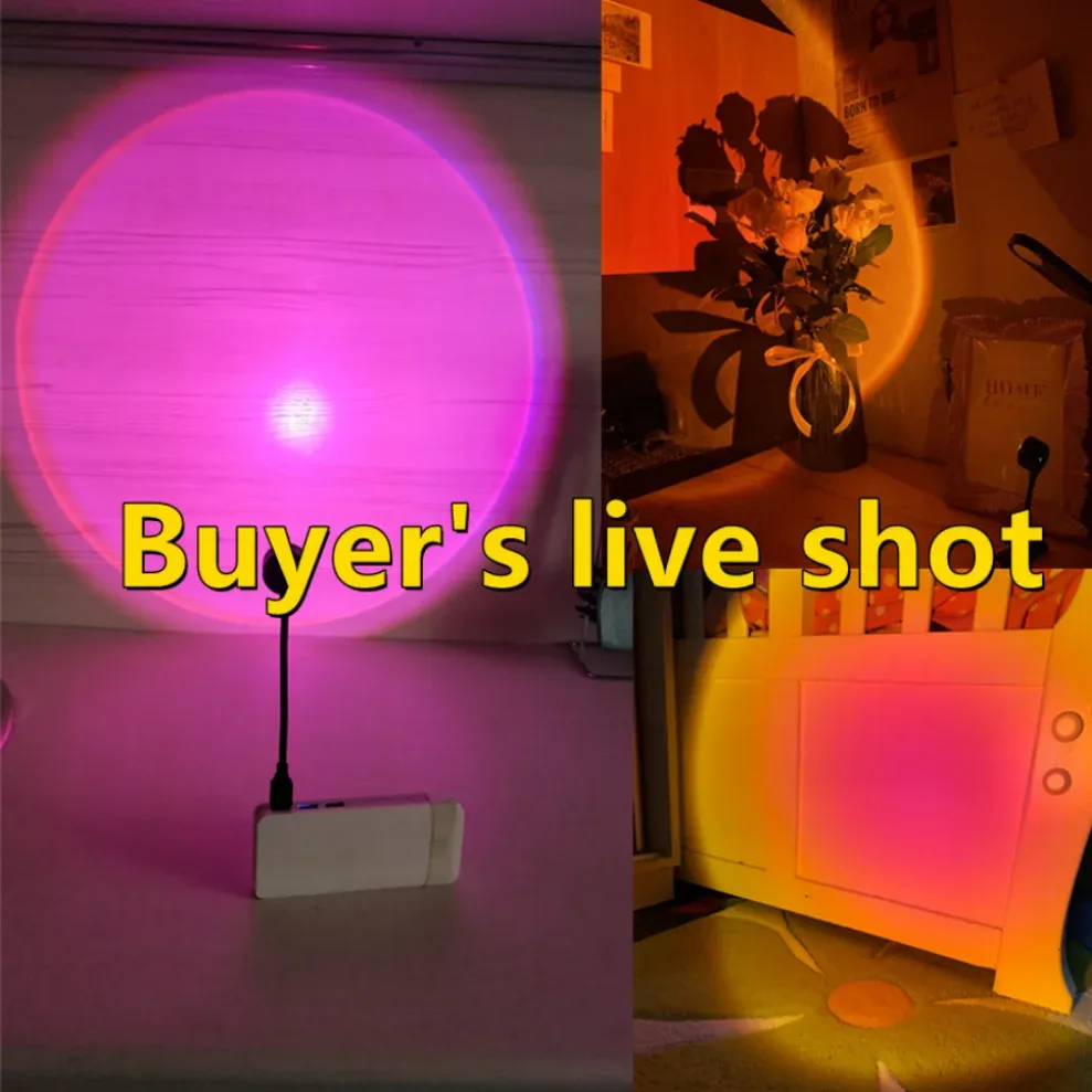 Lampe Projecteur LED Coucher de Soleil et Arc-en-ciel USB slide 6