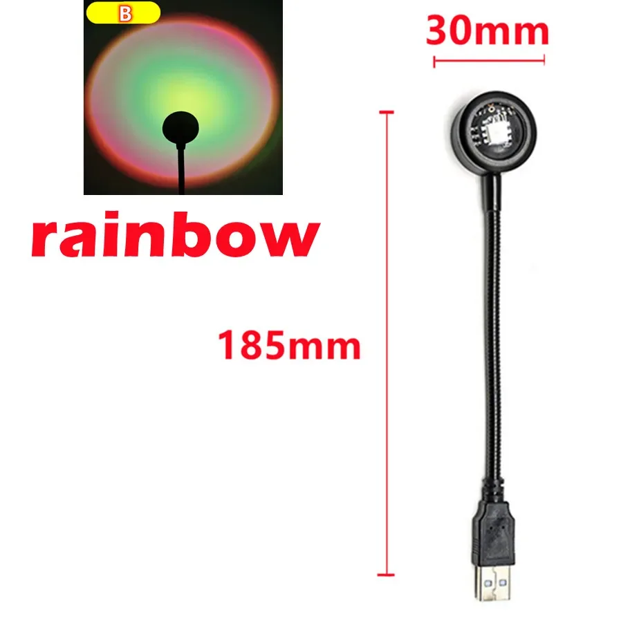 Lampe Projecteur LED Coucher de Soleil et Arc-en-ciel USB slide 8