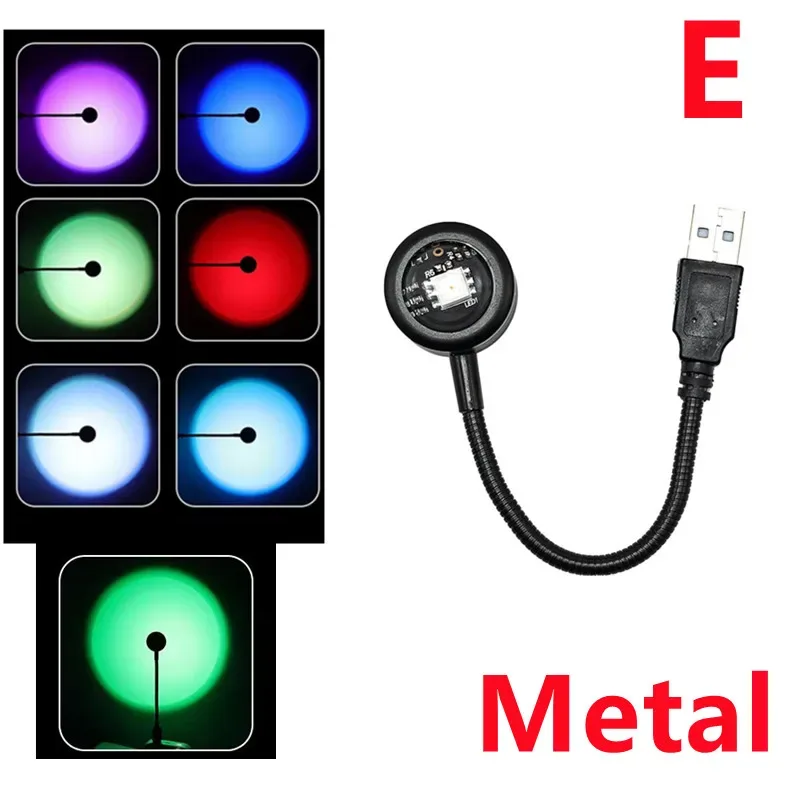Lampe Projecteur LED Coucher de Soleil et Arc-en-ciel USB slide 7