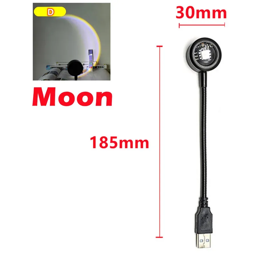 Lampe Projecteur LED Coucher de Soleil et Arc-en-ciel USB slide 13