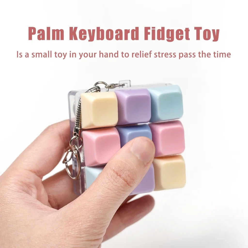 Fidget Clicker 9 Touches avec Éclairage RGB - Jouet Anti-stress