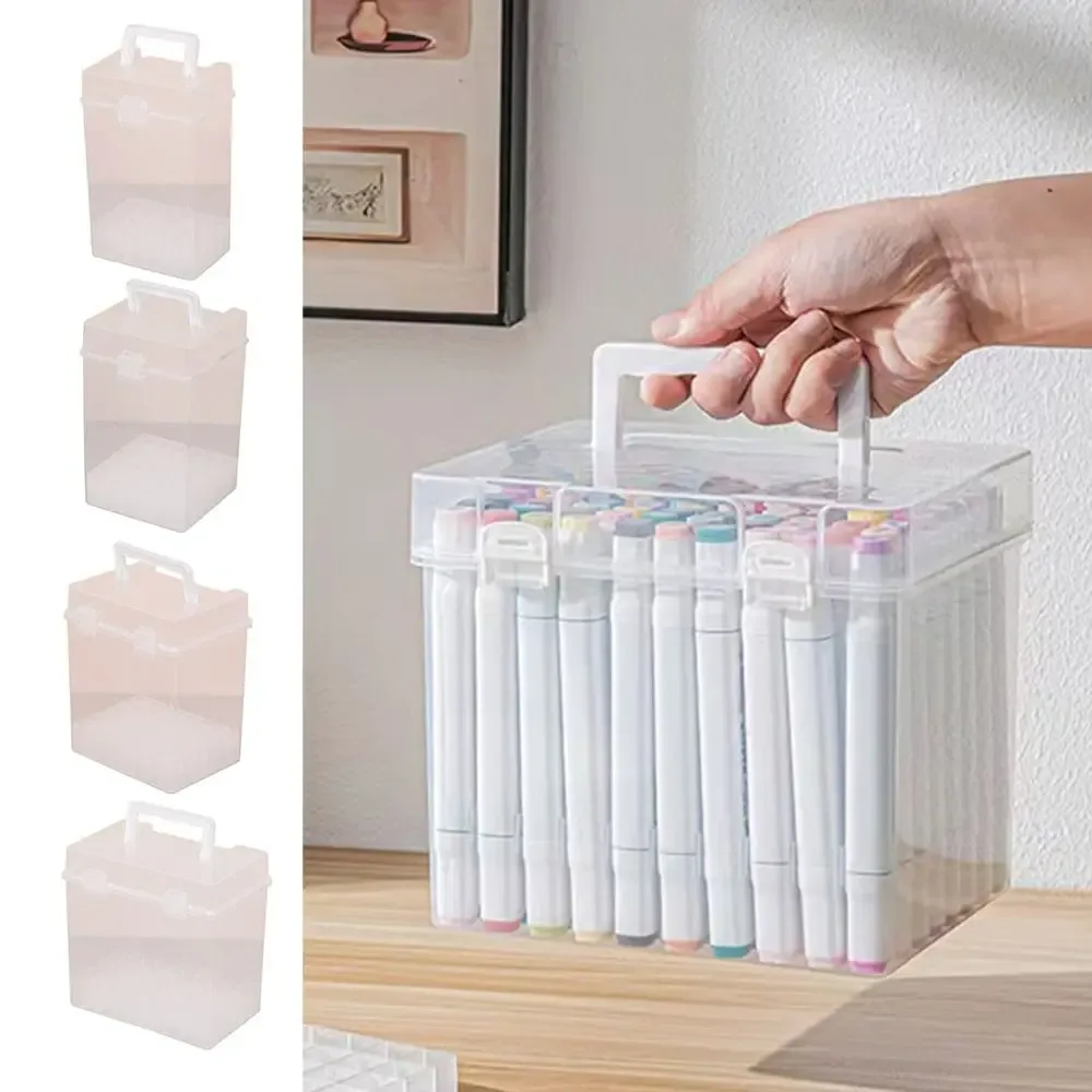 Organisateur de marqueurs portable transparent à compartiments - Image 2