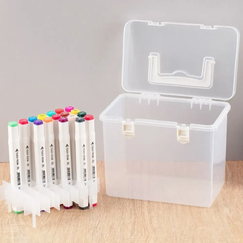 Organisateur de marqueurs portable transparent à compartiments - Image 4
