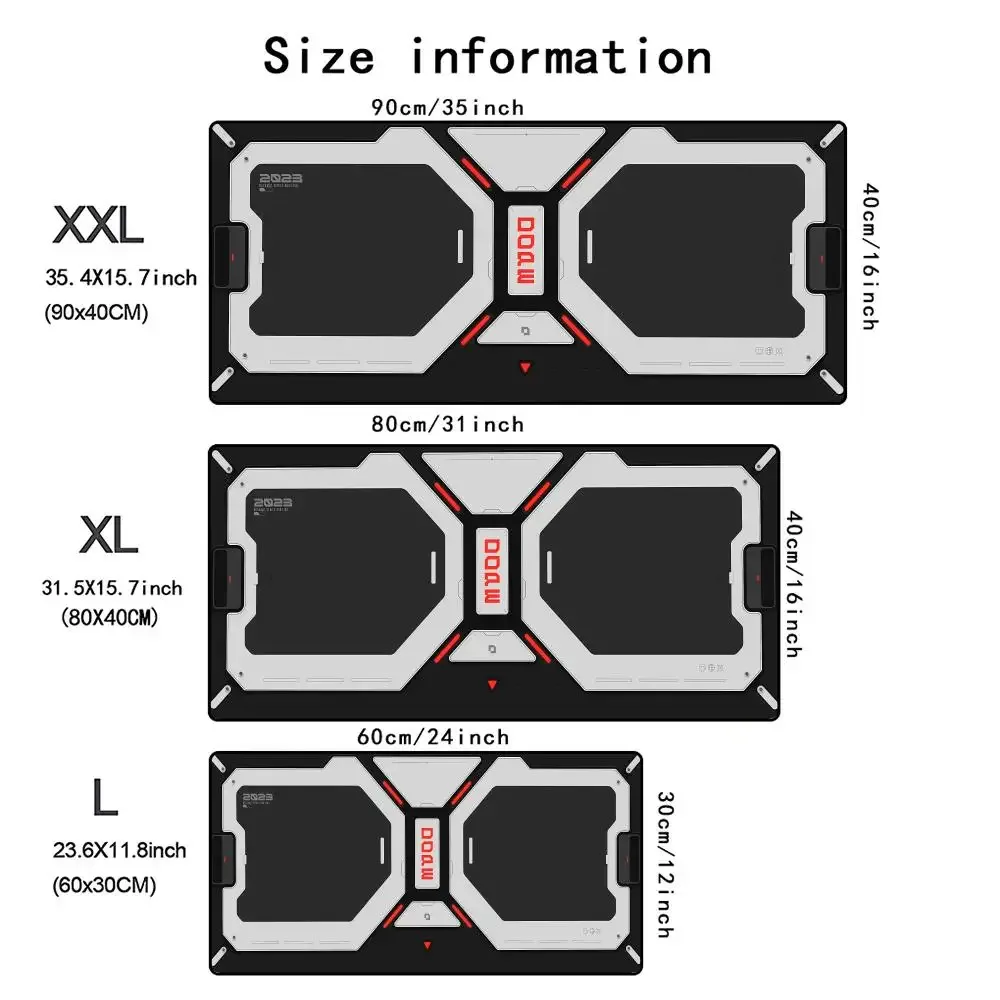 Tapis de souris gaming XXL noir antidérapant - Image 4