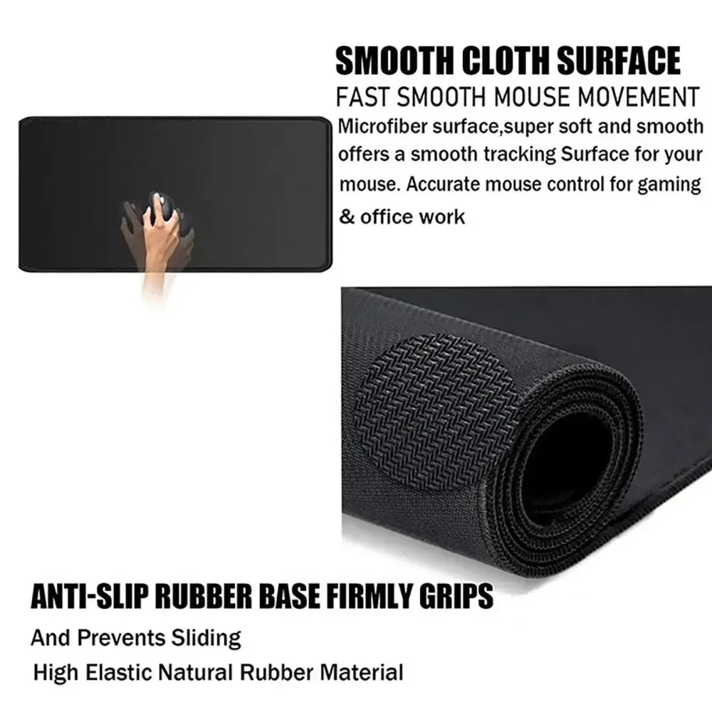 Tapis de souris gaming XXL noir antidérapant - Image 5