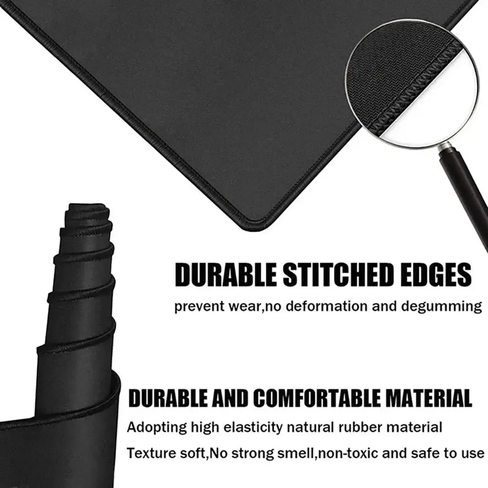 Tapis de souris gaming XXL noir antidérapant - Image 6