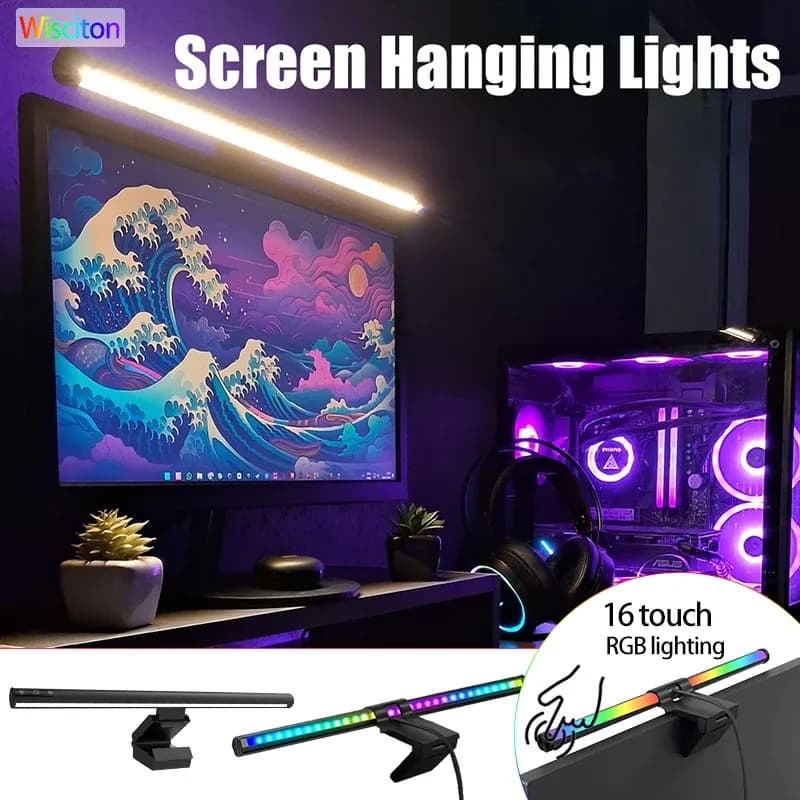 Barre lumineuse LED RGB pour écran avec intensité réglable - Image 1