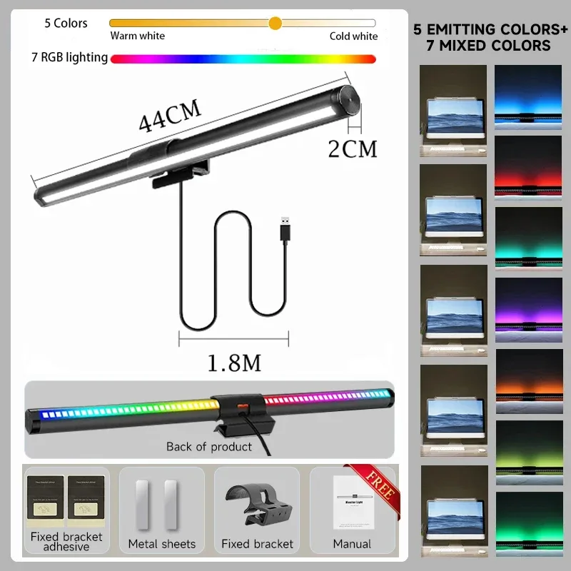Barre lumineuse LED RGB pour écran avec intensité réglable slide 7