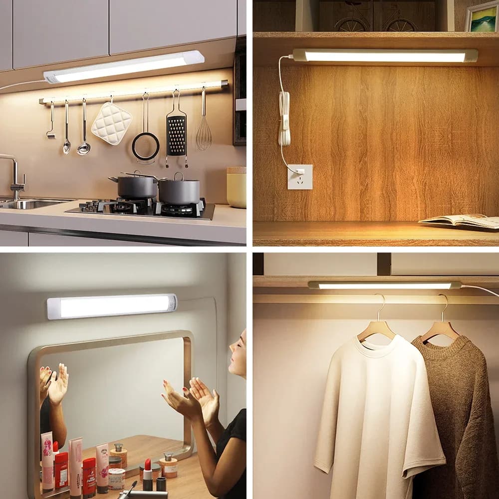 Réglette LED haute luminosité pour sous-meuble de cuisine et placard (10W/20W, 85-220V) - Image 2