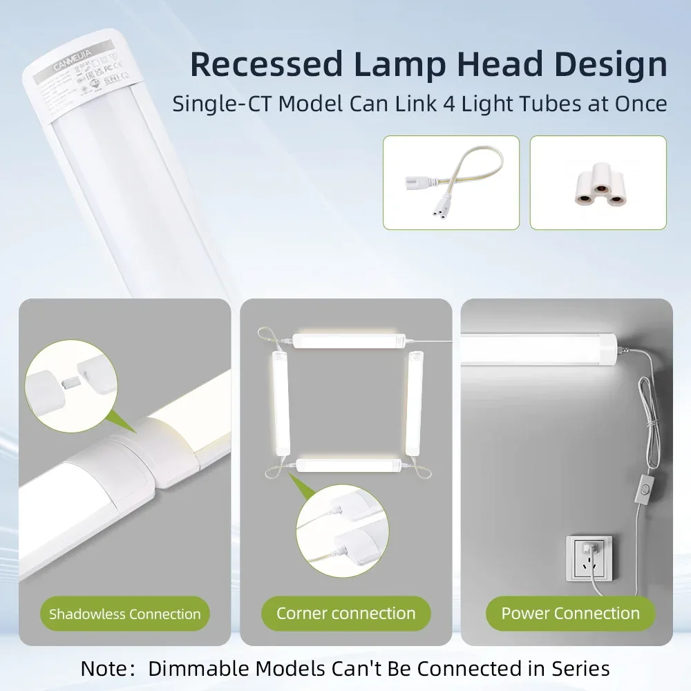 Réglette LED haute luminosité pour sous-meuble de cuisine et placard (10W/20W, 85-220V) - Image 4