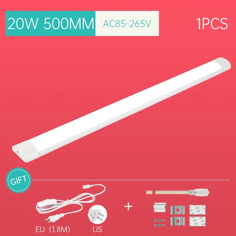 Réglette LED haute luminosité pour sous-meuble de cuisine et placard (10W/20W, 85-220V) slide 8