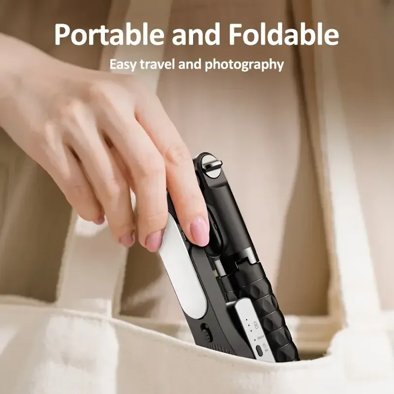 QAML A6 2025 Stabilisateur de Smartphone 1 Axe avec Perche à Selfie, Trépied et Télécommande Sans Fil - Image 6