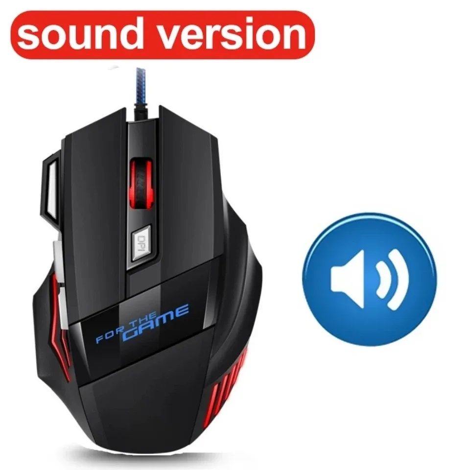 Souris de jeu filaire ergonomique RVB à 7 boutons silencieux slide 7