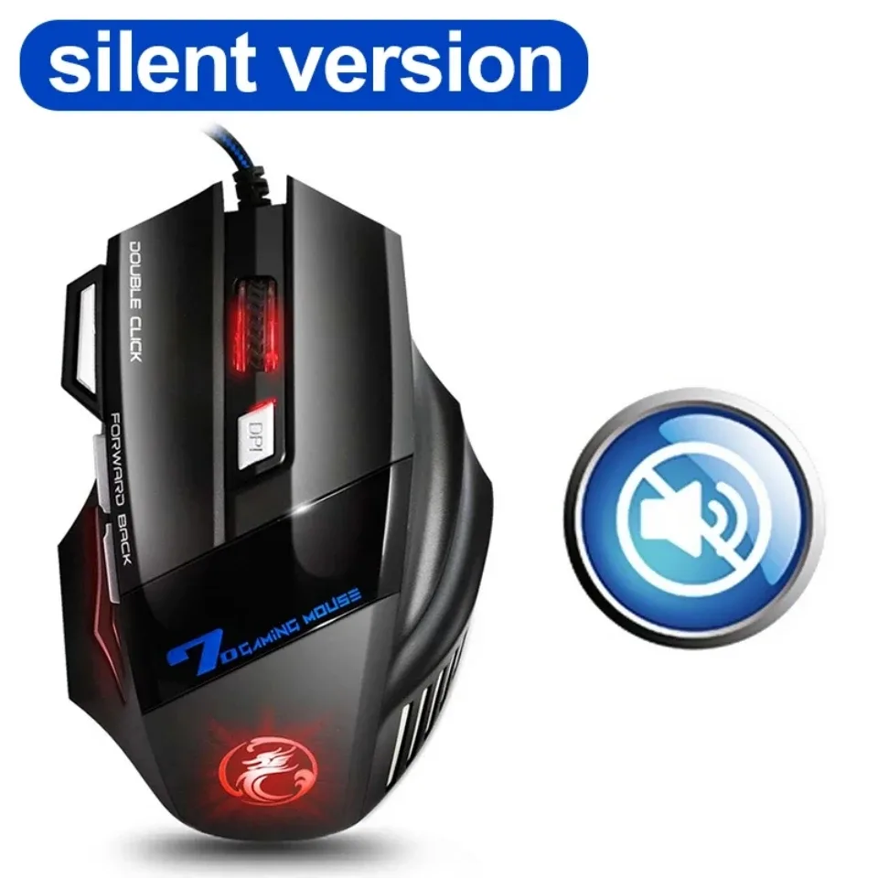 Souris de jeu filaire ergonomique RVB à 7 boutons silencieux slide 8