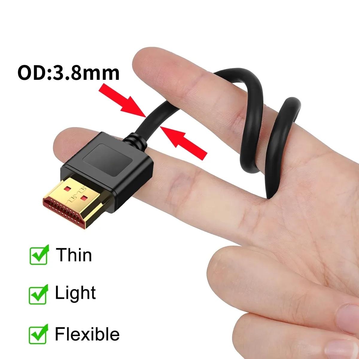 Câble HDMI 2.1 Coudé à 90° - 48Gbps - 8K@60Hz / 4K@240Hz - HDR & ARC - Compatible PS5, PC et TV slide 2