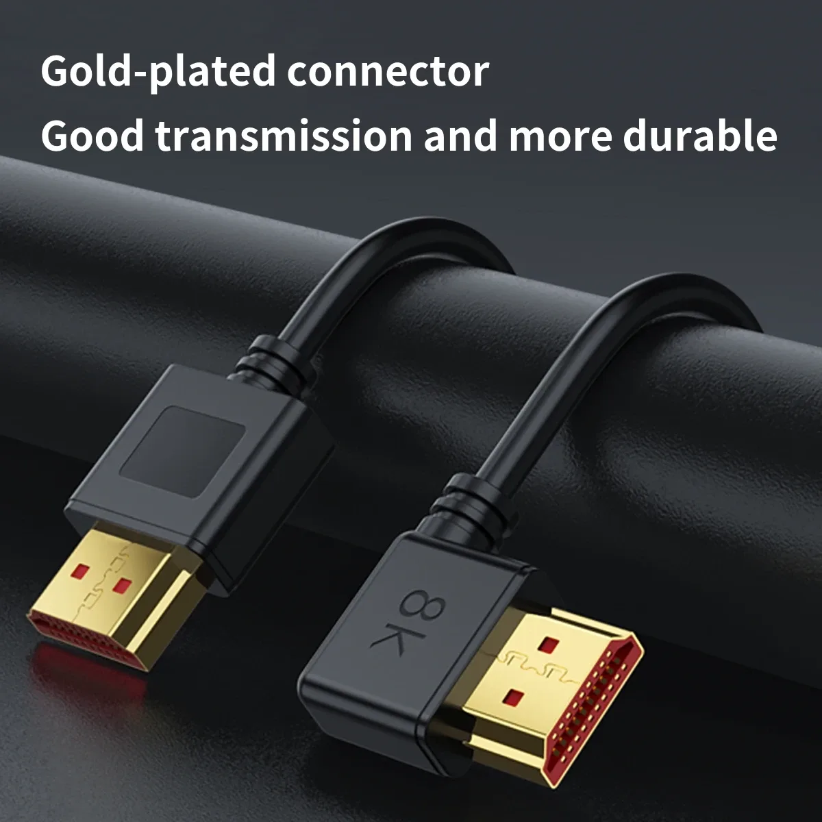 Câble HDMI 2.1 Coudé à 90° - 48Gbps - 8K@60Hz / 4K@240Hz - HDR & ARC - Compatible PS5, PC et TV slide 3