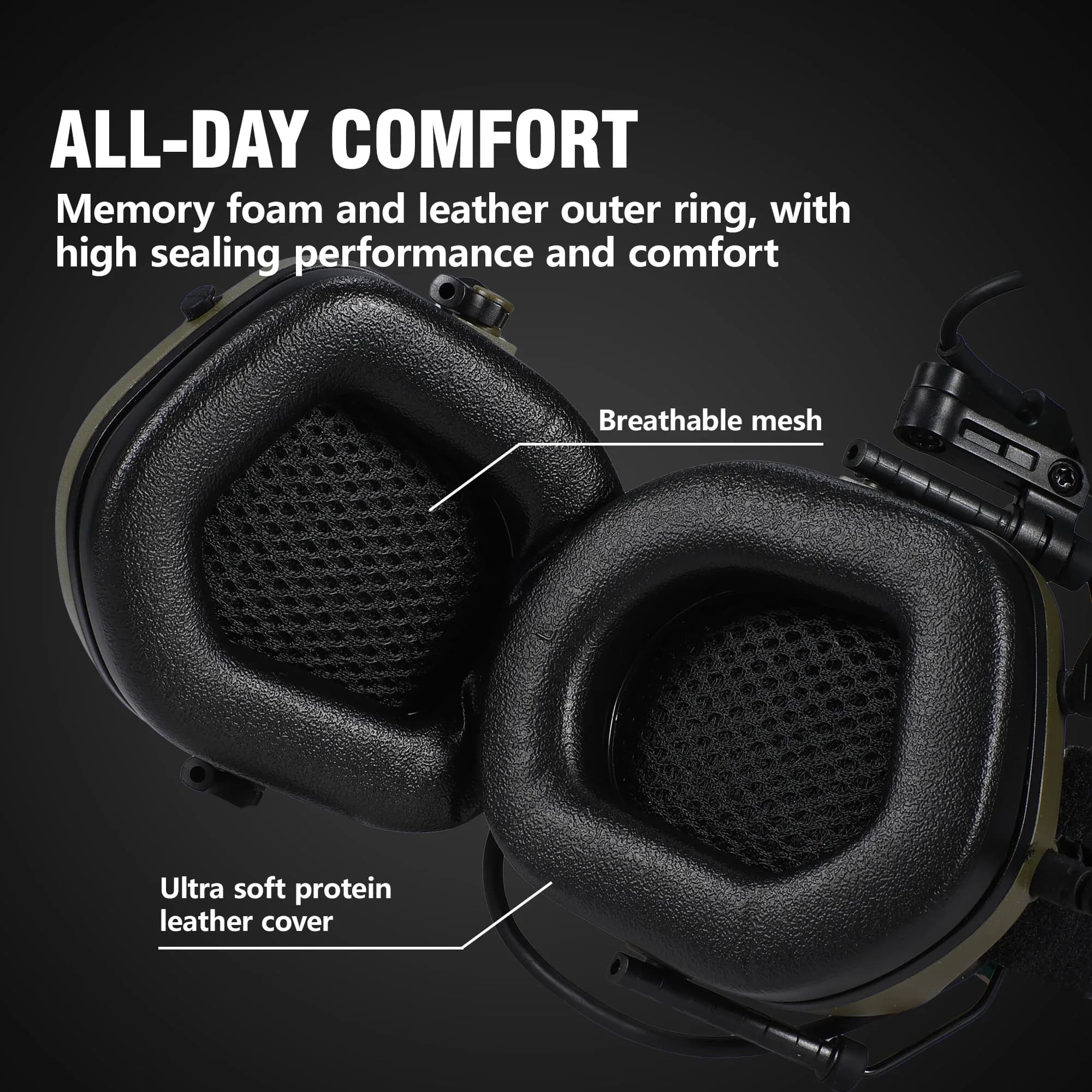 Casque antibruit tactique ARM NEXT F10 avec micro et réduction active du bruit slide 3