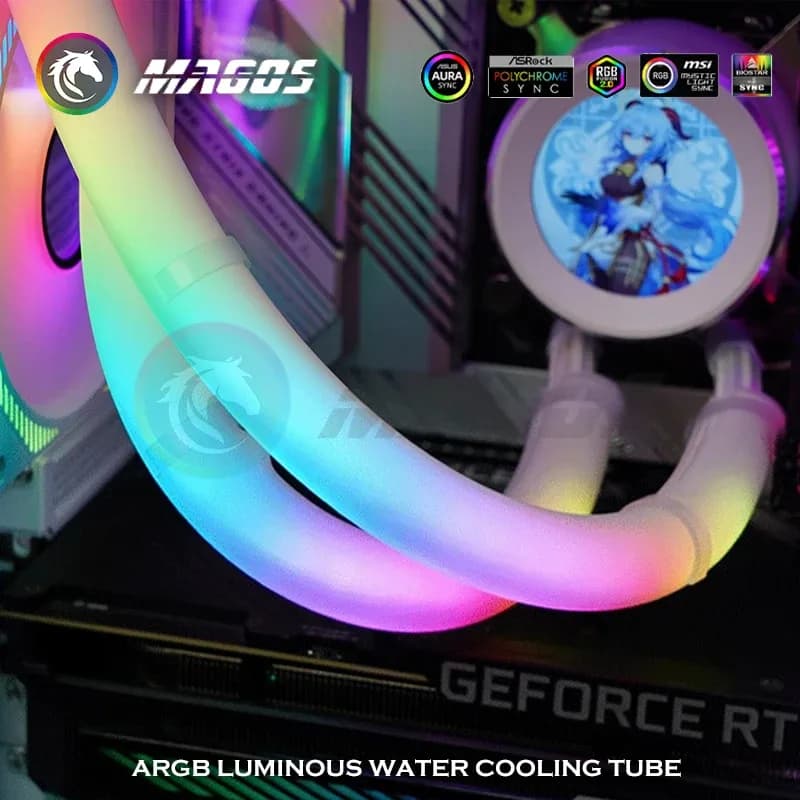 Manchons de tubes ARGB pour refroidissement liquide AIO (120/240/360mm) - 5V 3 broches - Image 5