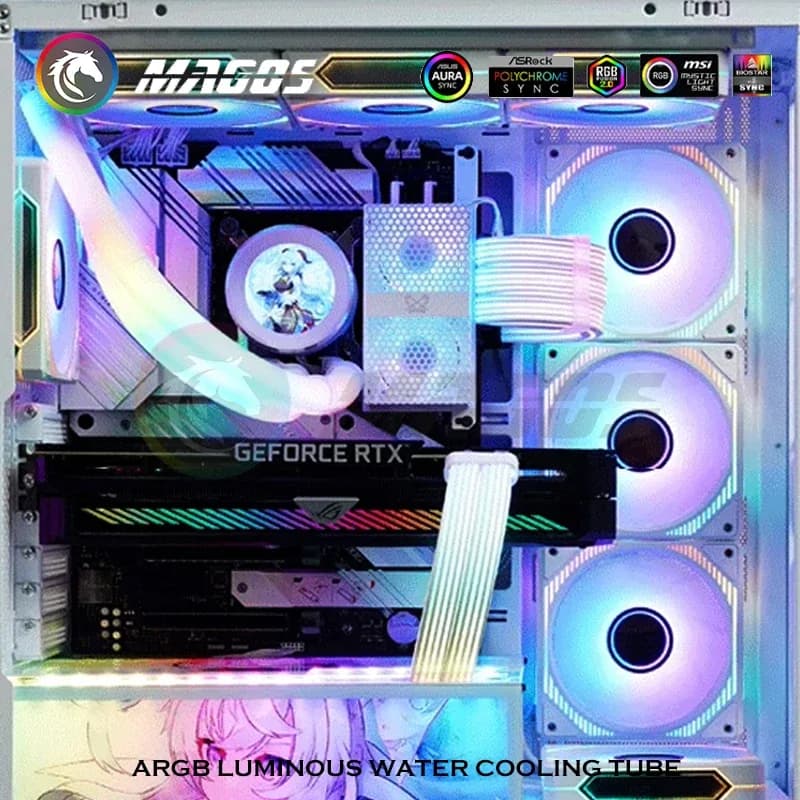 Manchons de tubes ARGB pour refroidissement liquide AIO (120/240/360mm) - 5V 3 broches - Image 6