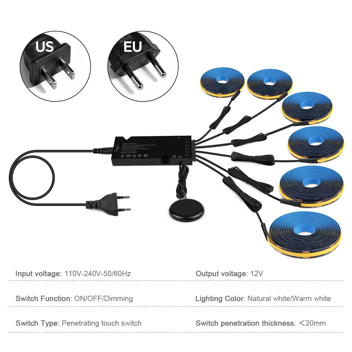 Ruban LED COB avec Capteur Tactile Invisible pour Meuble TV et Rétro-éclairage Mural - Image 2