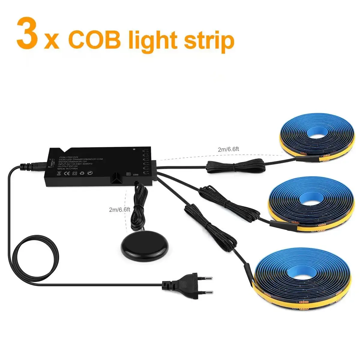 Ruban LED COB avec Capteur Tactile Invisible pour Meuble TV et Rétro-éclairage Mural slide 7